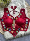 Navratri 019 Pure Rayon Cotton With Heavy Mirror Work Blouse